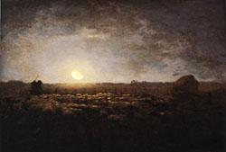 Jean Francois Millet The Sheep Meadow, Moonlight